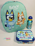 PACK MOCHILA 34CM FIAMBRERA Y BOTELLA ALUMINO BLUEY