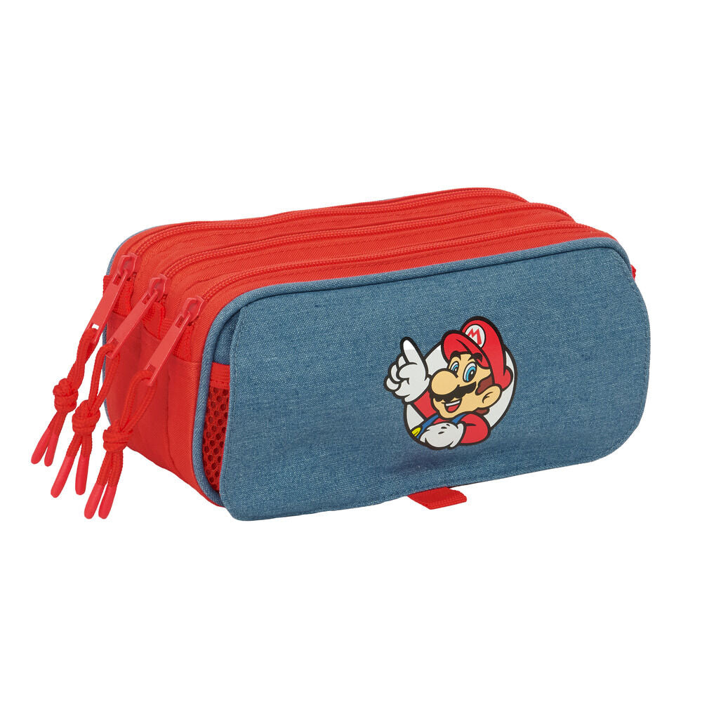 ESTUCHE PORTATODO TRIPLE SUPER MARIO